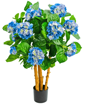 Kunstig hortensia 85 cm blå