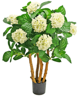 Kunstig hortensia 85 cm hvid