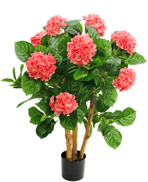 Kunstig hortensia 85 cm lyserød