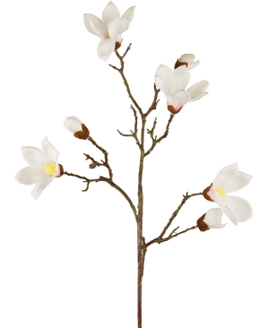 Kunstig magnoliagren Real Touch Hvid 98cm