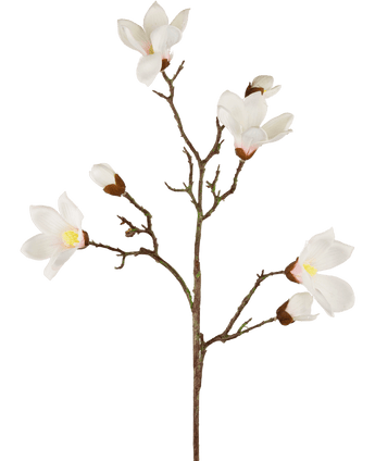 Kunstig magnoliagren Real Touch Hvid 98cm