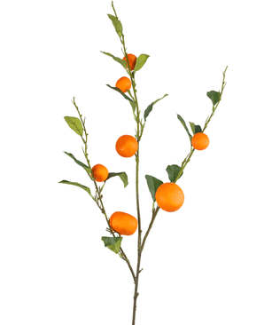 Kunstig mandarin-gren 93 cm orange