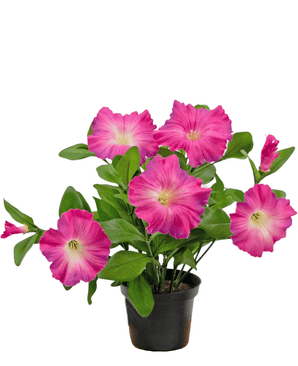 Kunstig petunia-plante 25 cm mørk rosa