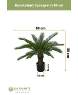 Kunstig plante Cycad palm 80 cm