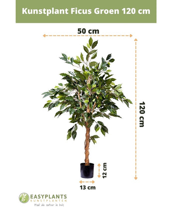 Kunstig plante Ficus Green 120 cm