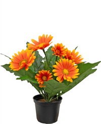 Kunstig plante Gerbera 28 cm orange