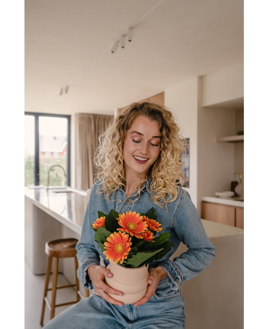 Kunstig plante Gerbera 28 cm orange