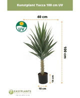 Kunstig plante Yucca 100 cm UV