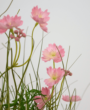 Kunstigt græs pink Gesang Flower løggræspotte 56 cm brandhæmmende