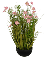 Kunstigt græs pink Gesang Flower løggræspotte 56 cm brandhæmmende