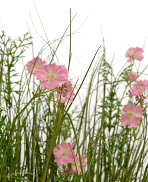 Kunstigt græs pink Gesang Flower løggræspotte 90 cm brandhæmmende