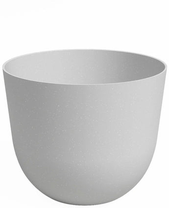 Planter Havanna Ø20cm x H17cm er en almindelig, lysegrå rund urtepotte med et let tilspidset design og en glat, mat finish.