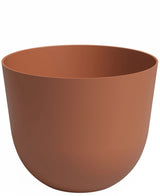Een Plantenbak Havanna Ø40cm x H33cm pot in bruin, afgebeeld tegen een witte achtergrond.