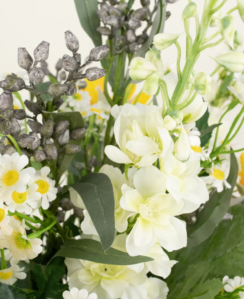 Silke kunstig blomsterbuket Sunshine Surprise