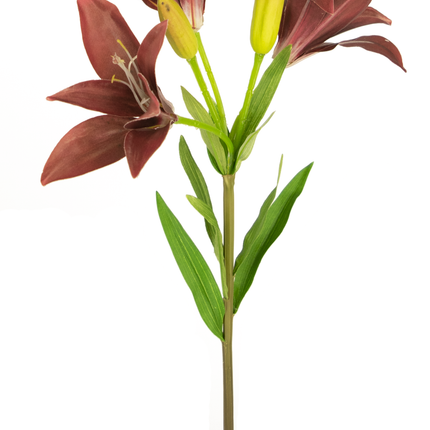 Kunstig blomst asiatisk lilje 66 cm lilla