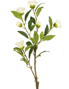 Kunstig blomst Cammellia 80 cm hvid