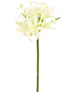 Kunstig blomst Nerine 70 cm hvid