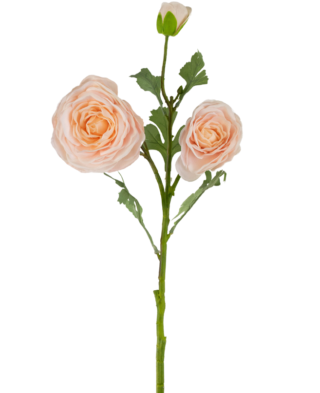 Kunstig rose "Emine" Real Touch Peach 62 cm