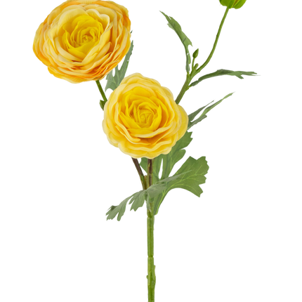 Kunstig rose "Emine" Real Touch Yellow 62 cm