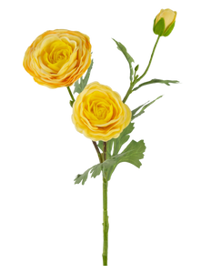 Kunstig rose "Emine" Real Touch Yellow 62 cm