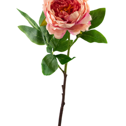 Kunstig blomst Pæon 61 cm pink