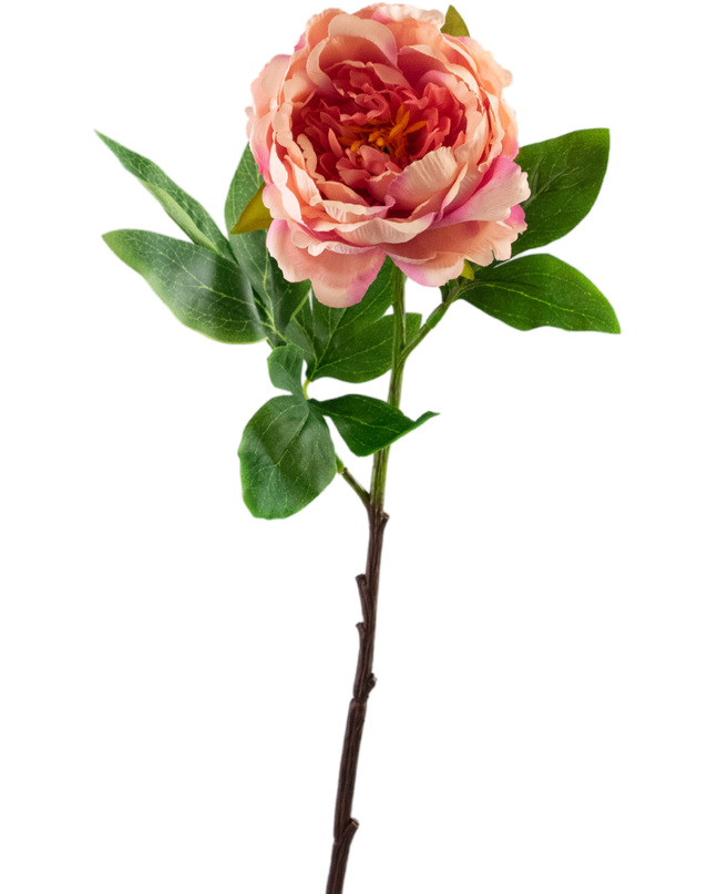 Kunstig blomst Pæon 61 cm pink