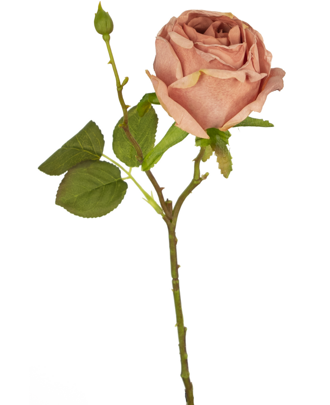 Kunstig rose Deluxe 45 cm pink