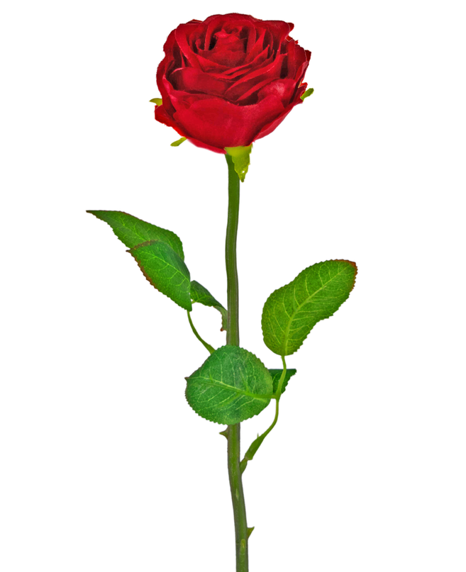 Kunstig blomst Rose Classic 54 cm rød