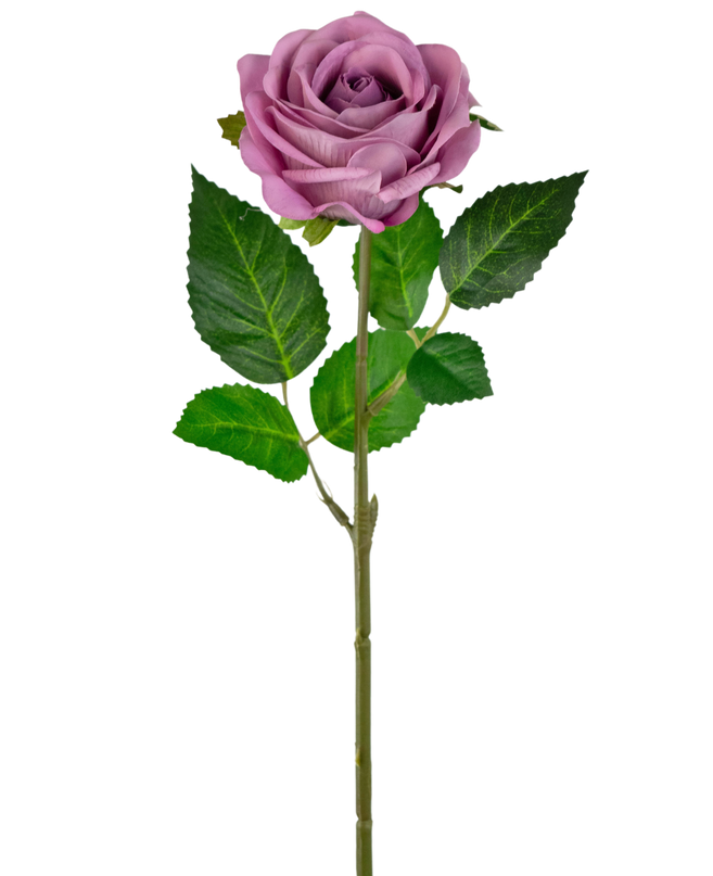 Kunstig rose "Emine" Real Touch Dark Pink 43 cm