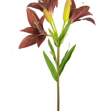 Kunstig blomst asiatisk lilje 66 cm lilla