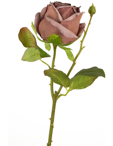 Kunstig rose Deluxe 45 cm tørret lilla