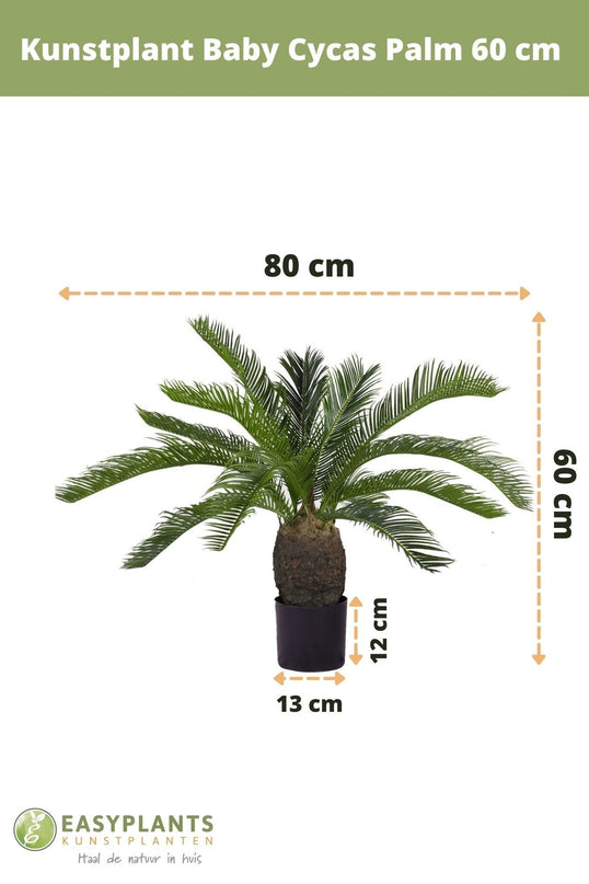 Kunstig plante Baby Cycas Palm 60 cm