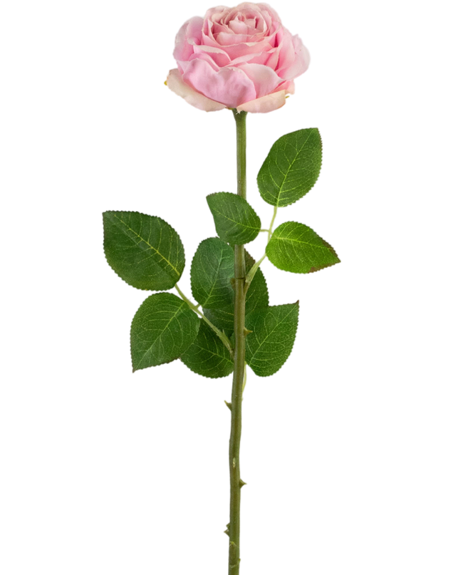 Kunstig rose Real Touch 53 cm lyserød