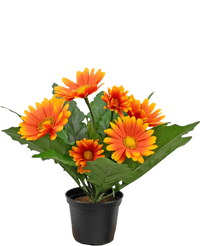 Kunstig plante Gerbera 28 cm orange