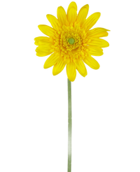 Kunstig Gerbera 53 cm gul