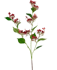 Kunstig blomst Vild hortensia 93 cm rød