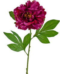 Kunstig blomst Pæon 77 cm lilla