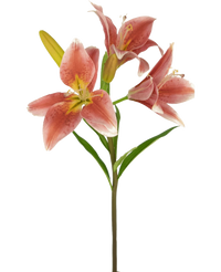 Kunstig blomst asiatisk lilje 66 cm gammelrosa