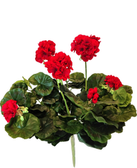 Kunstig geranium 40 cm rød
