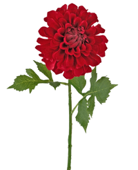 Kunstig blomst Dahlia 50 cm rød