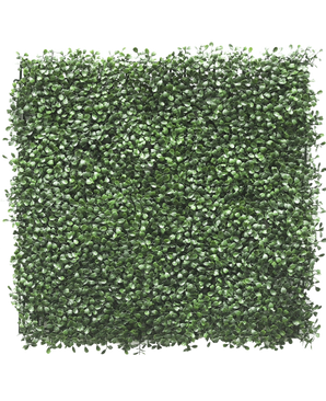 Artificial Hedge Buksbom 50x50 cm UV har tætpakkede kunstige grønne blade, hvilket skaber et frodigt hæk- eller lodret havelook, perfekt til at lyse ethvert rum op.