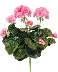 Kunstig geranium 40 cm lyserød