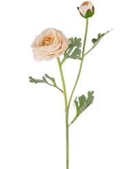 Kunstig ranunkel Real Touch Cream 60 cm