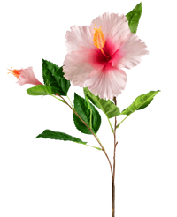 Kunstig blomst Hibiscus 73 cm lyserød