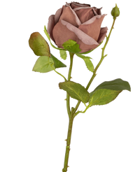Kunstig rose Deluxe 45 cm tørret lilla