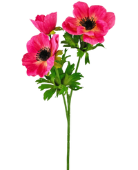 Kunstig blomst Anemone forgrenet 56 cm pink