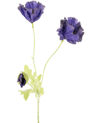 Kunstig blomst Valmue 73 cm Mørk lilla