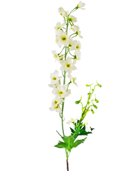 Kunstig blomst Delphinium 79 cm hvid