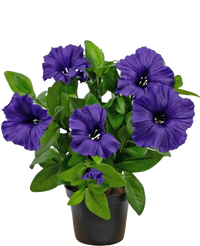 Kunstig petunia-plante 25 cm lilla