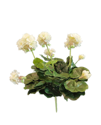 Kunstig geranium 40 cm hvid